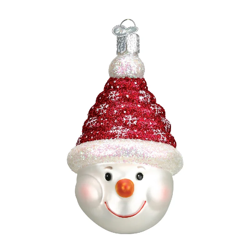 Glistening Candy Coil Snowman Ornament - Old World Christmas