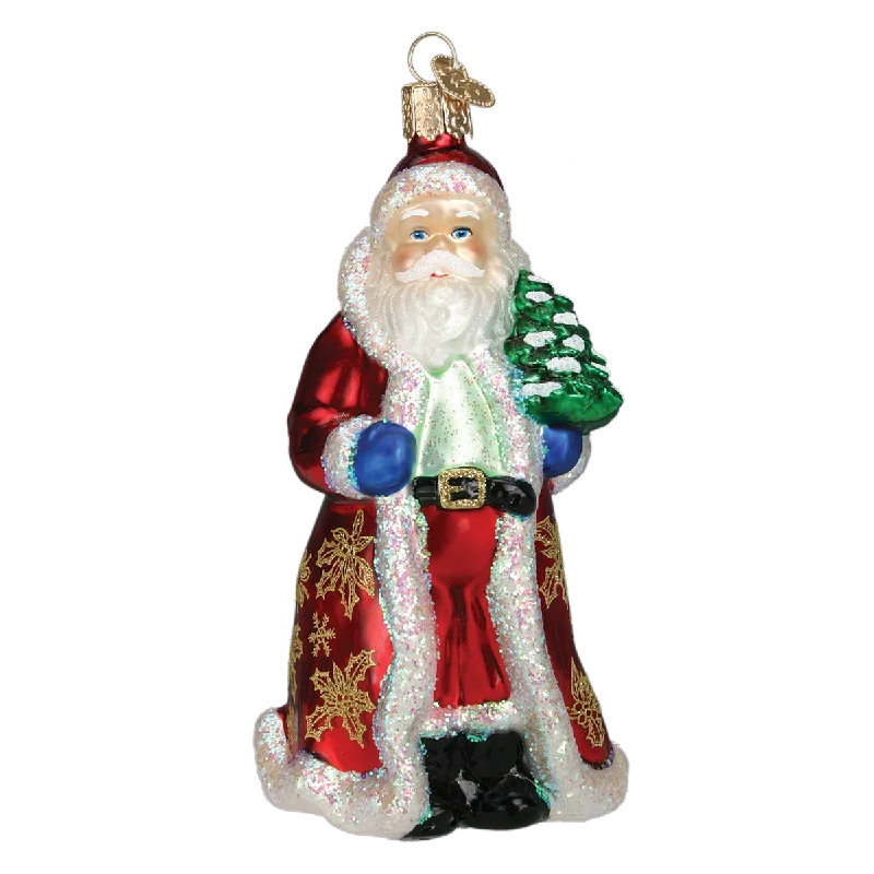 Glistening Golden Santa Ornament - Old World Christmas