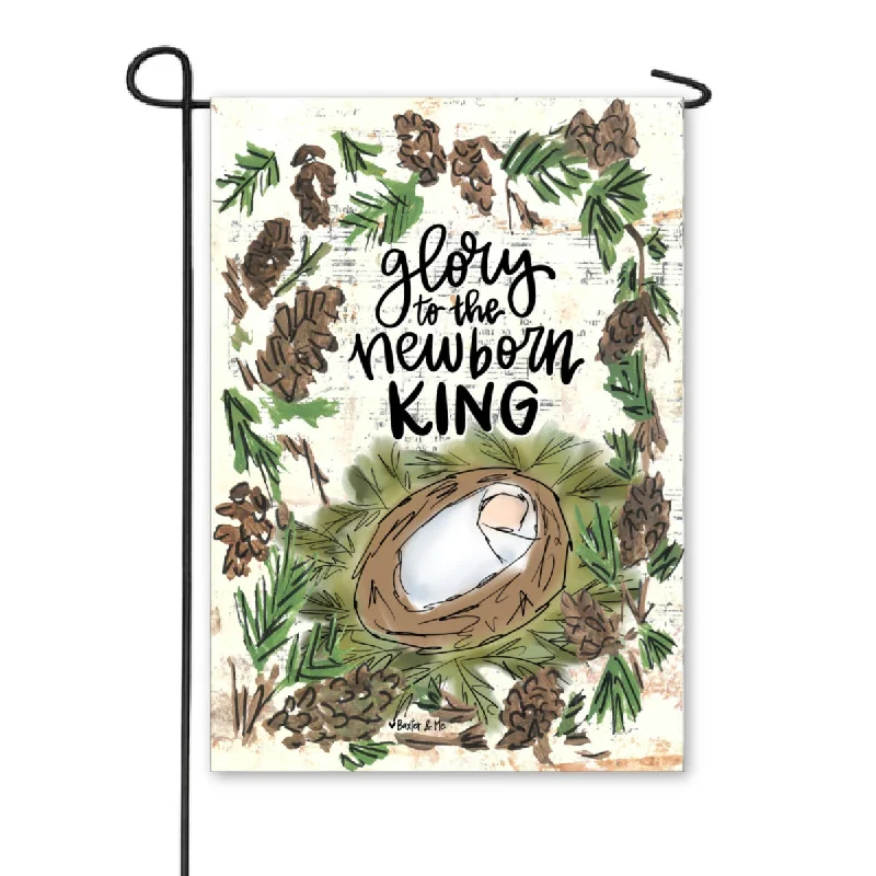 Glory to the Newborn King Garden Flag