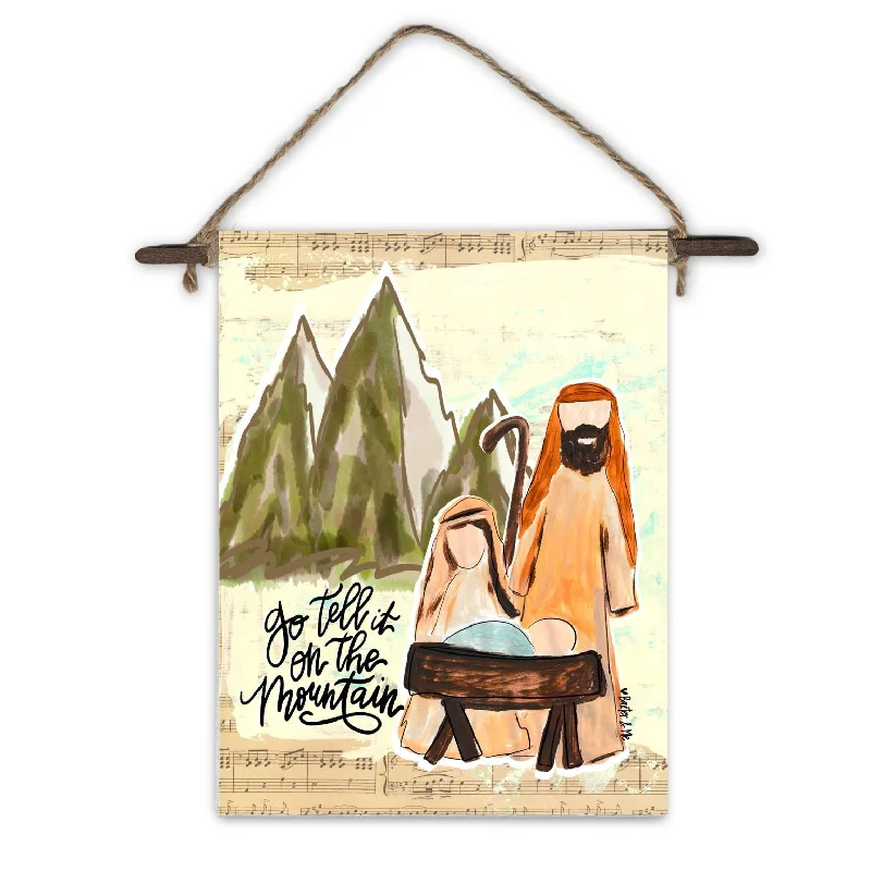 Go Tell it on the Mountain Nativity Mini Wall Hanging