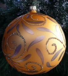 Gold Ball Ornament by Old German Christmas