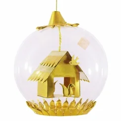 Birdhouse Foil Ornament by Resl Lenz