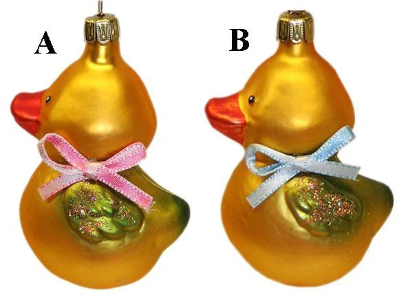 Gold Duck Ornaments by Hausdorfer Glas Manufaktur