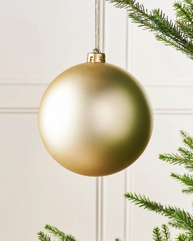 Gold Large Matt Shatterproof Bauble, 15 cm