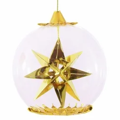 Star Foil Ornament, 10cm, gold by Resl Lenz