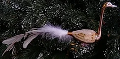 Gold Swanlike Bird Ornament by Old German Christmas