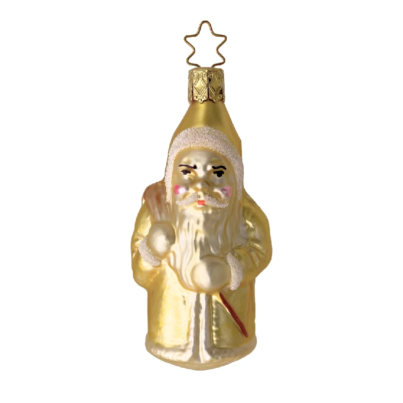 Gold Weihnachtsman Ornament by Inge Glas of Germany