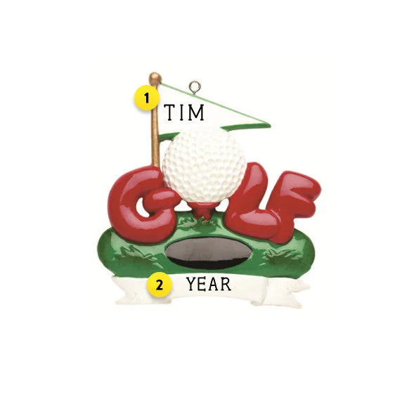 Personalized Golf 18th Hole Ornament