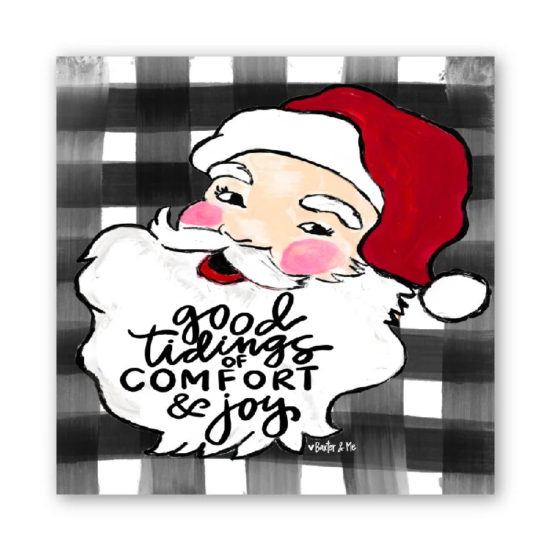 Good Tidings Santa Wrapped Canvas