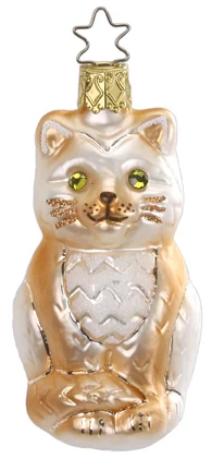 Green Eyes Only, Cat Ornament by Inge Glas of Germany