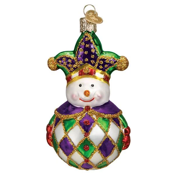 Harlequin Snowman Ornament - Old World Christmas