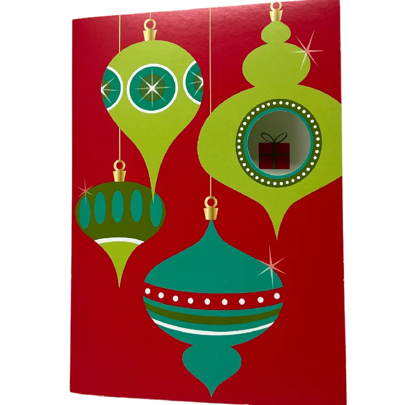 Holiday Bauble Gift Card Greeting Card