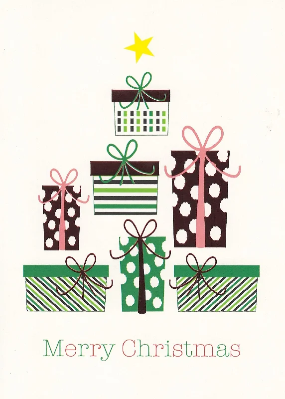 Holiday Favorites Boxed Cards - Set of 18 - Foil Wrapped Presents