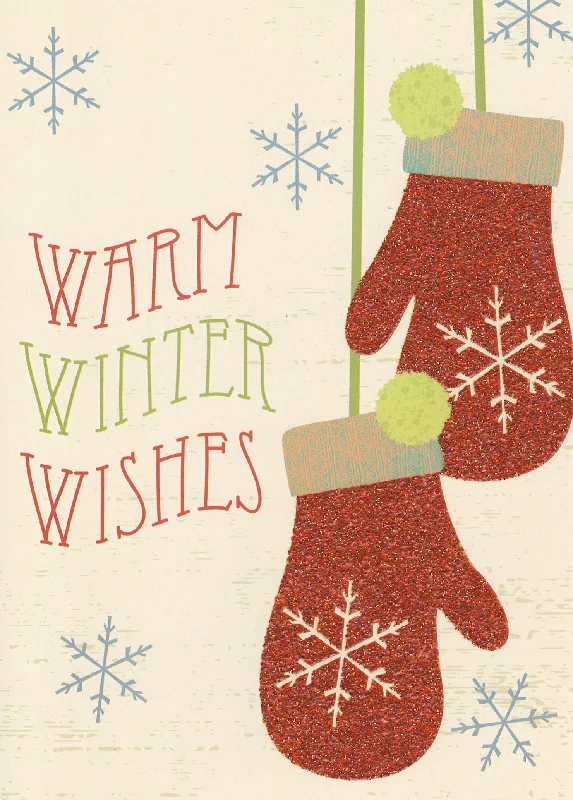 Holiday Favorites Boxed Cards - Set of 18 - Warm Winter Wishes Mittens