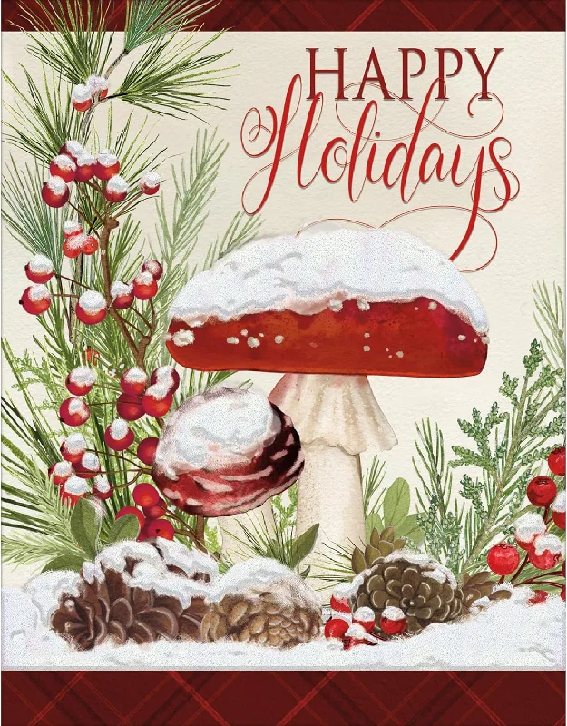 Holiday Mushrooms Boxed Christmas Cards