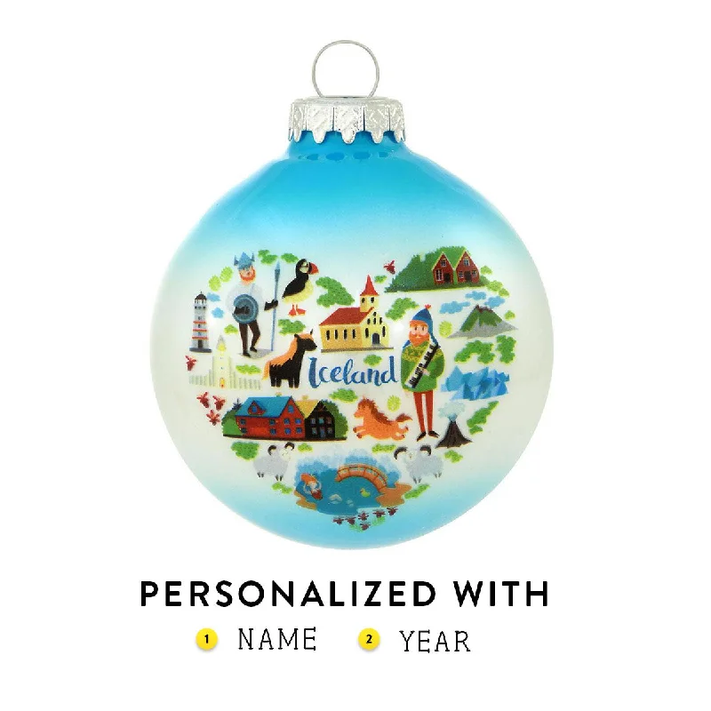 Personalized Iceland Ornament