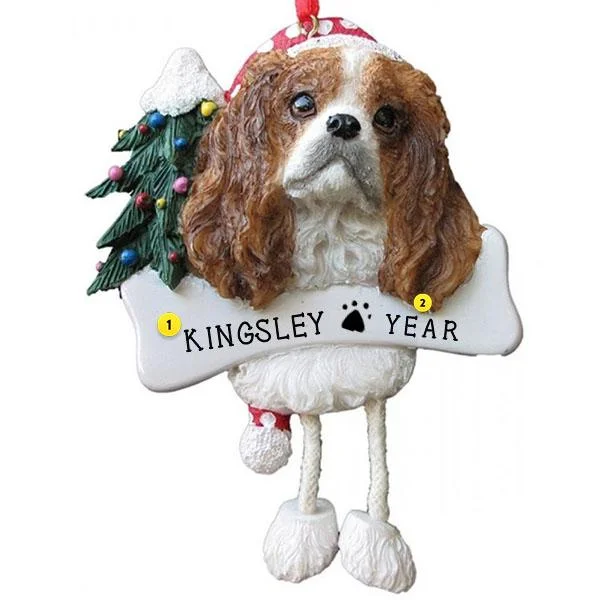 Personalized King Charles Cavalier Dog Ornament