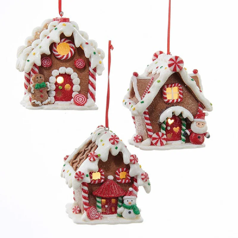 Gingerbread House Ornament-LED Lighted