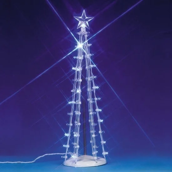 Lemax General Collectibles: 9" Lighted Silhouette Tree, Blue #74657