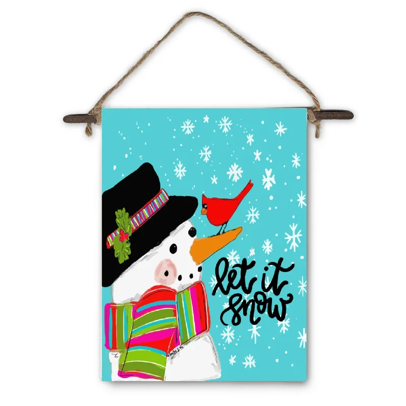 Let it Snow Snowman Mini Wall Hanging