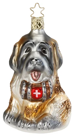 Live Saver, St. Bernard Ornament by Inge Glas of Germany