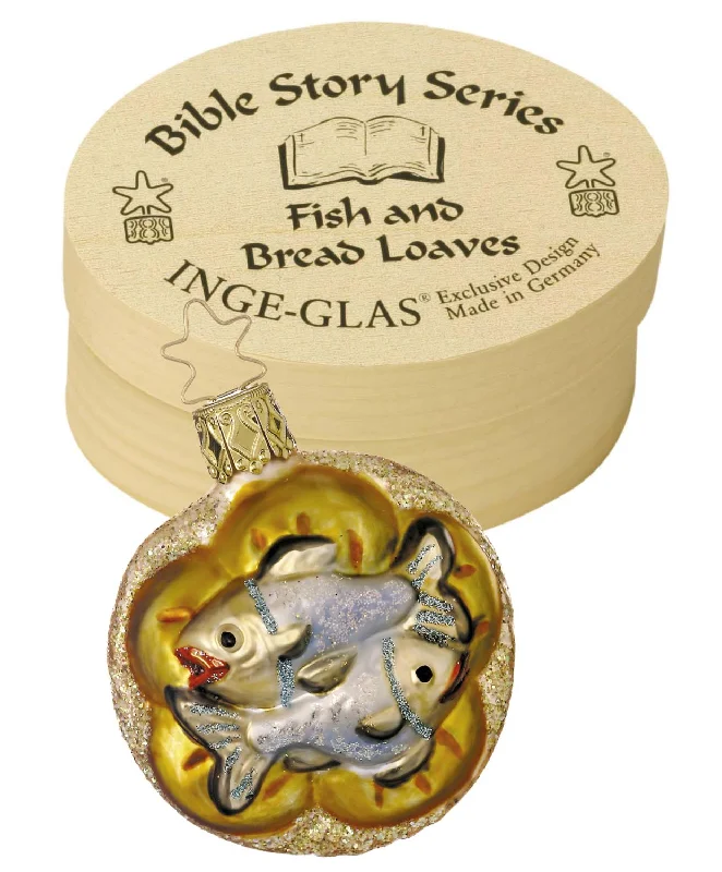 Loaves and Fishes, Boxed Ornament, Bible Story Series by Inge Glas of Germany