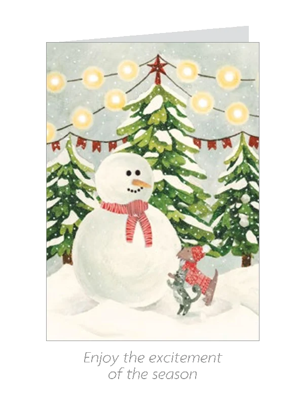 Love Of Pets 18 Count Card Set - Snowman's Friends