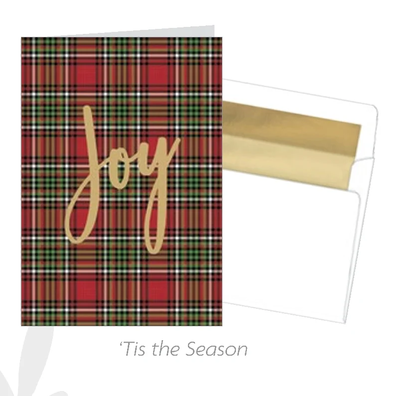 Luxury 18 Count Card Set - Plaid Joy