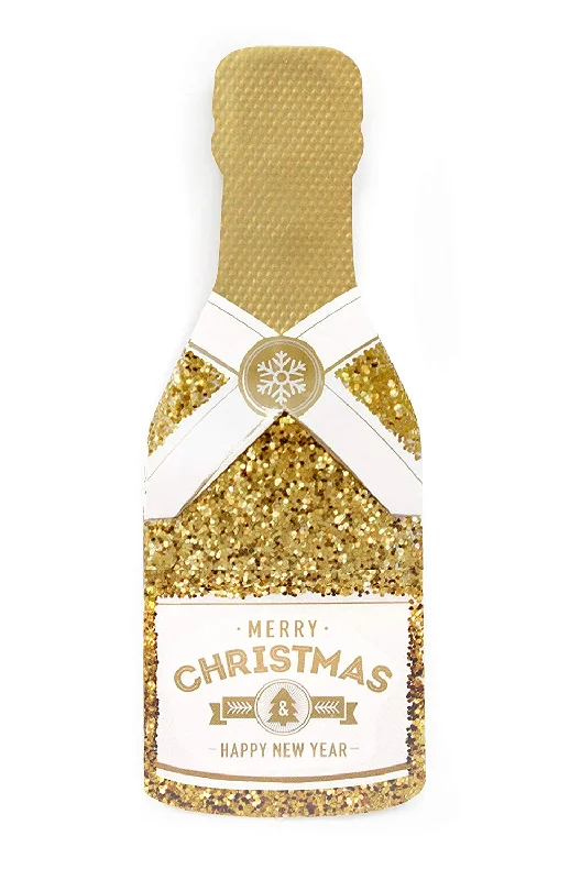 Merry Christmas Champagne Gold Card