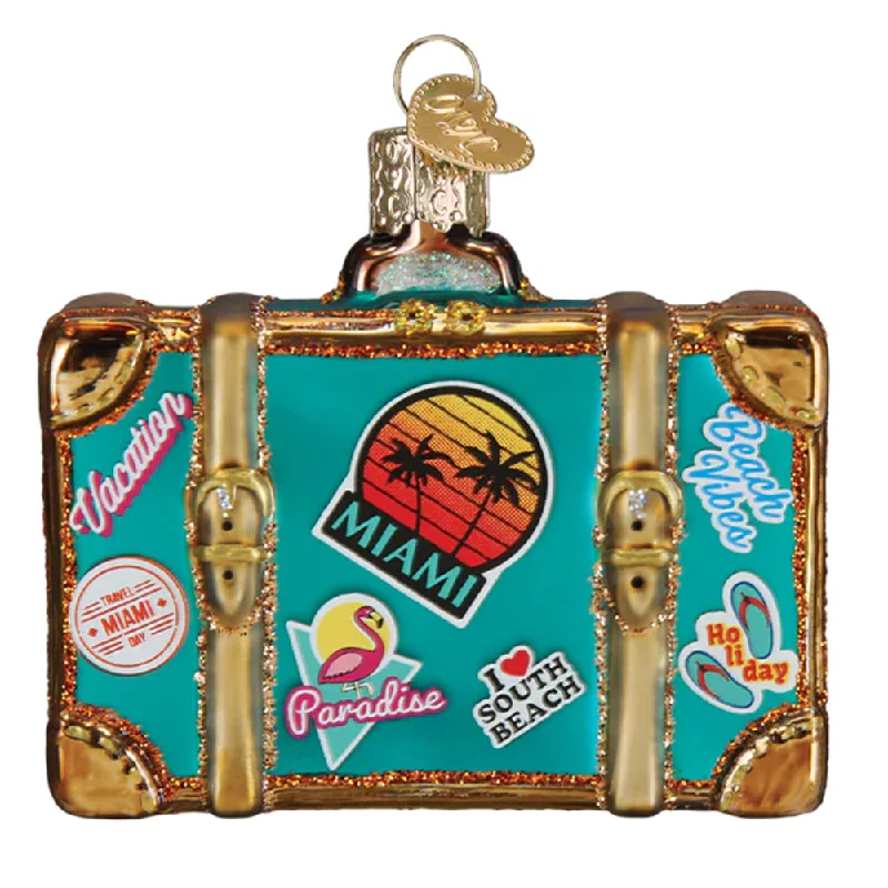 Miami Suitcase Ornament - Old World Christmas