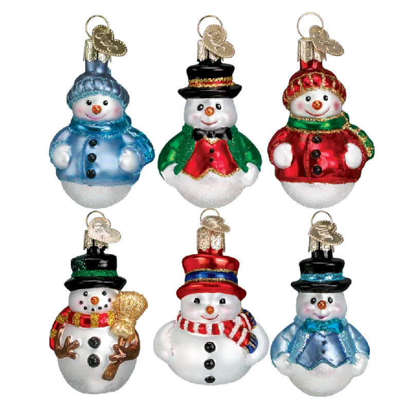 Mini Snowman Ornament Set - Old World Christmas