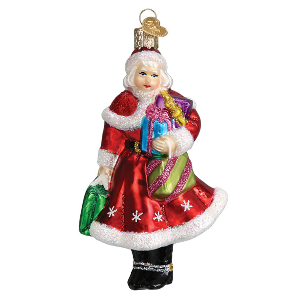 Mrs. Claus Goes Shopping Ornament - Old World Christmas