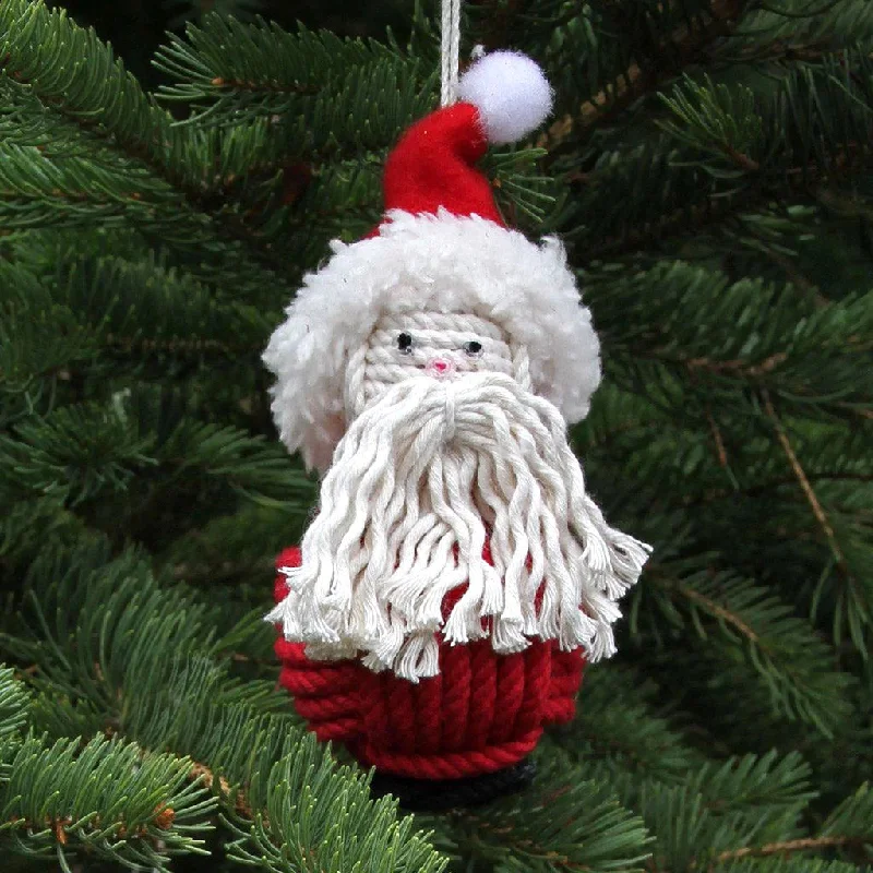 Nautical Santa Hand Woven Monkey Knots For Your Tree