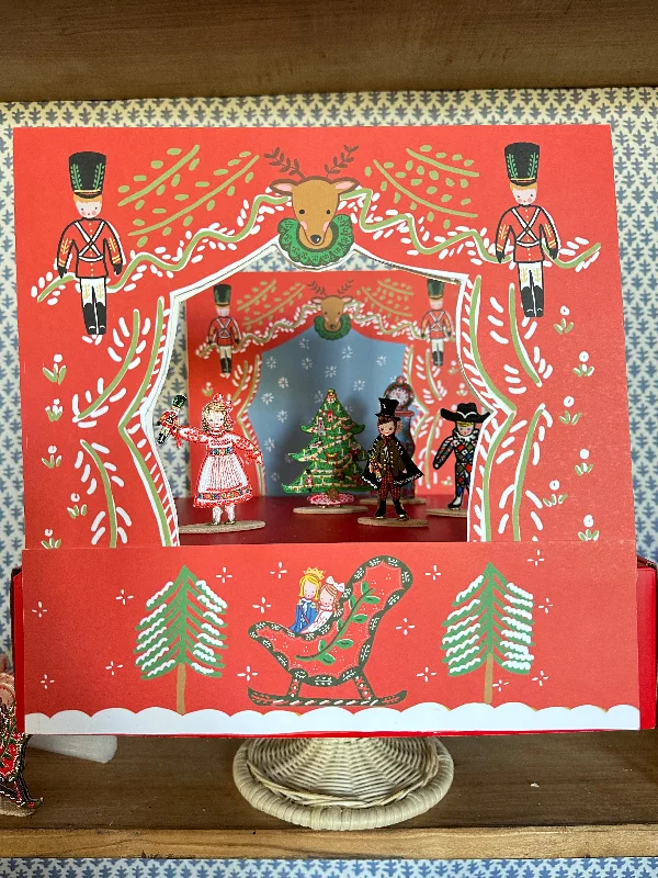 Nutcracker Theater Embroidered Characters + Stage