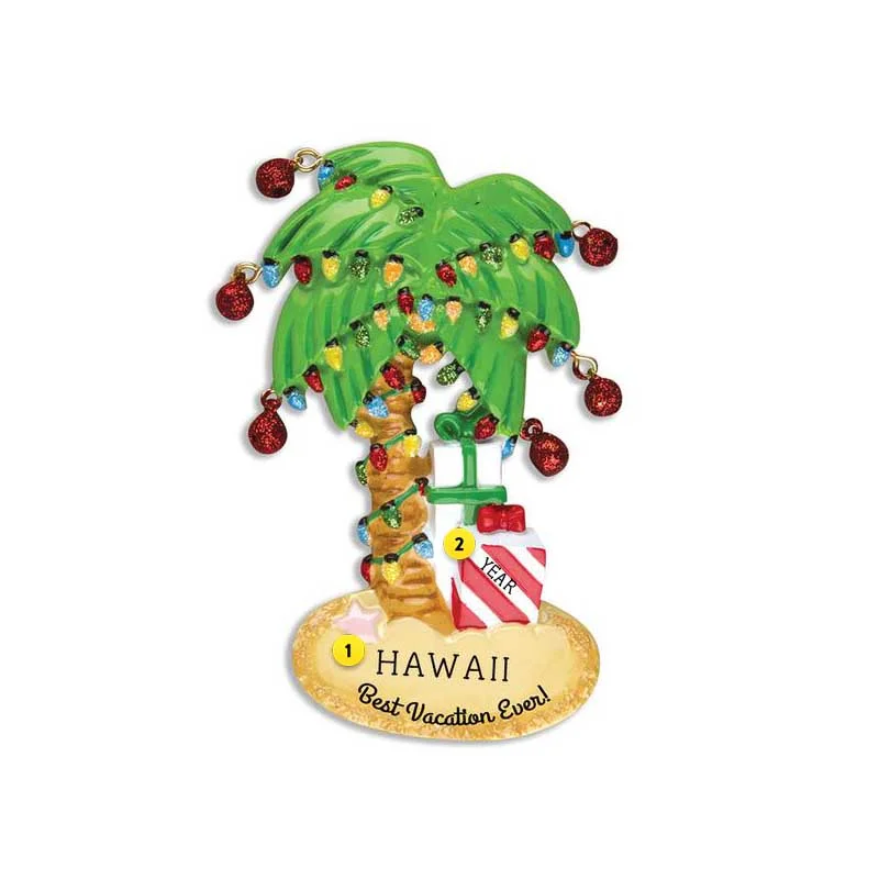 Personalized Festive Palm Tree Ornament