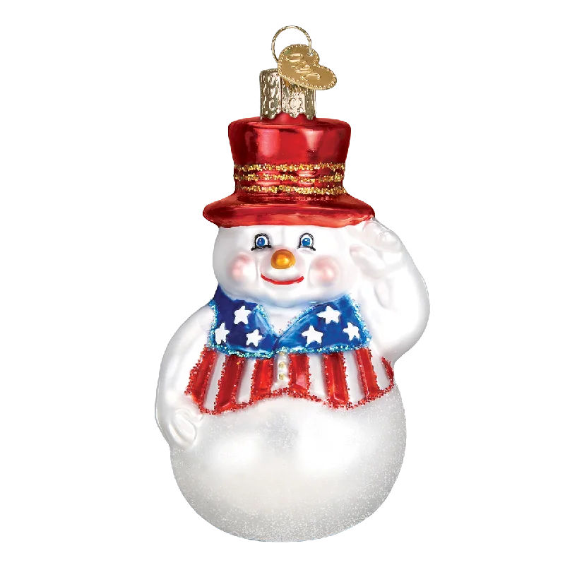 Patriotic Snowman Ornament - Old World Christmas