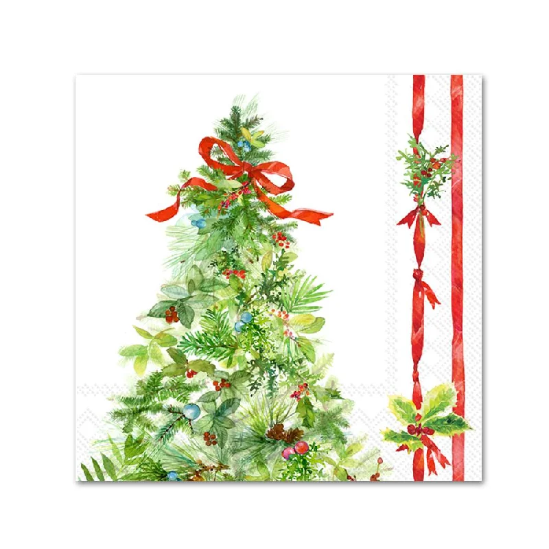 Peace Christmas Tree Paper Beverage Napkins