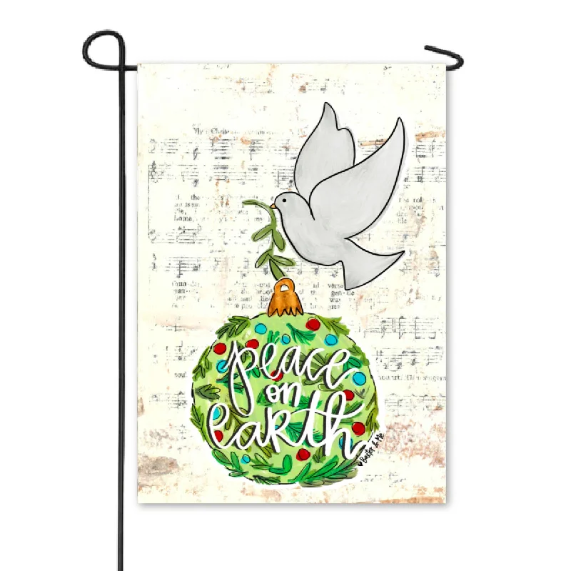 Peace on Earth Dove Ornament Garden Flag