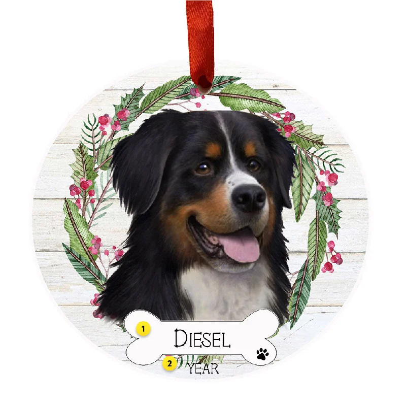 Personalized Bernese Mountain Dog Ornament