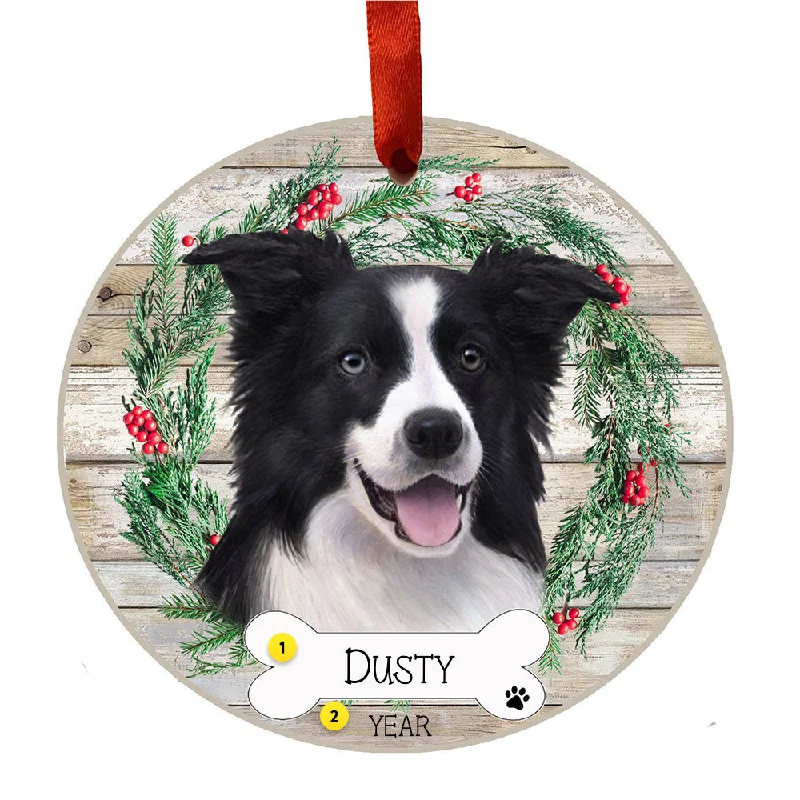 Personalized Border Collie Ornament