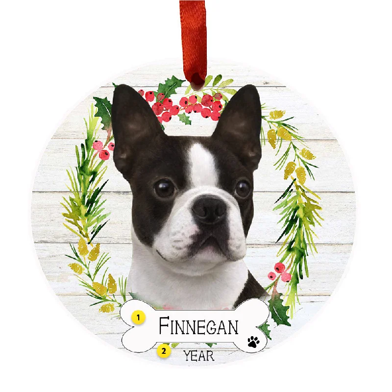 Personalized Boston Terrier Ornament