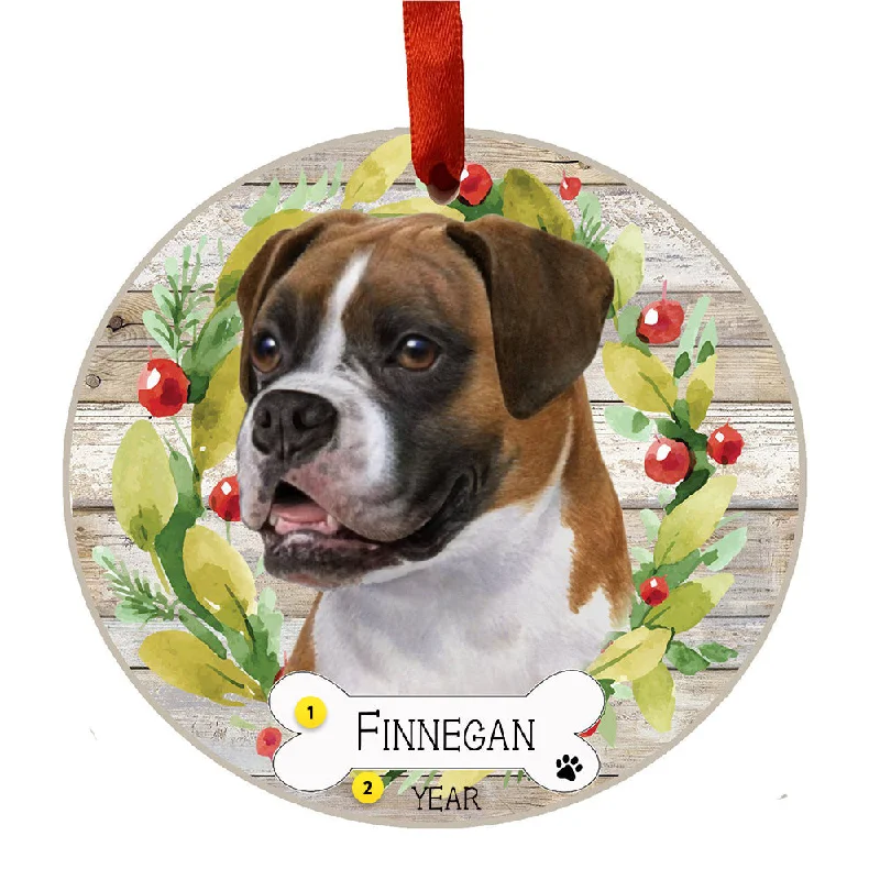 Personalized Boxer Ornament - Uncropped