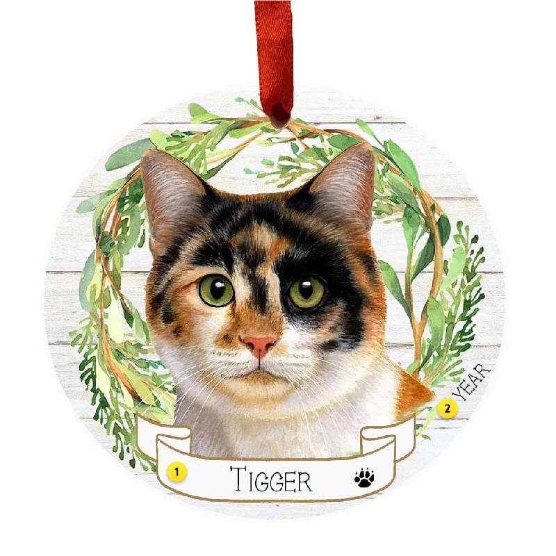 Personalized Calico Cat Ornament