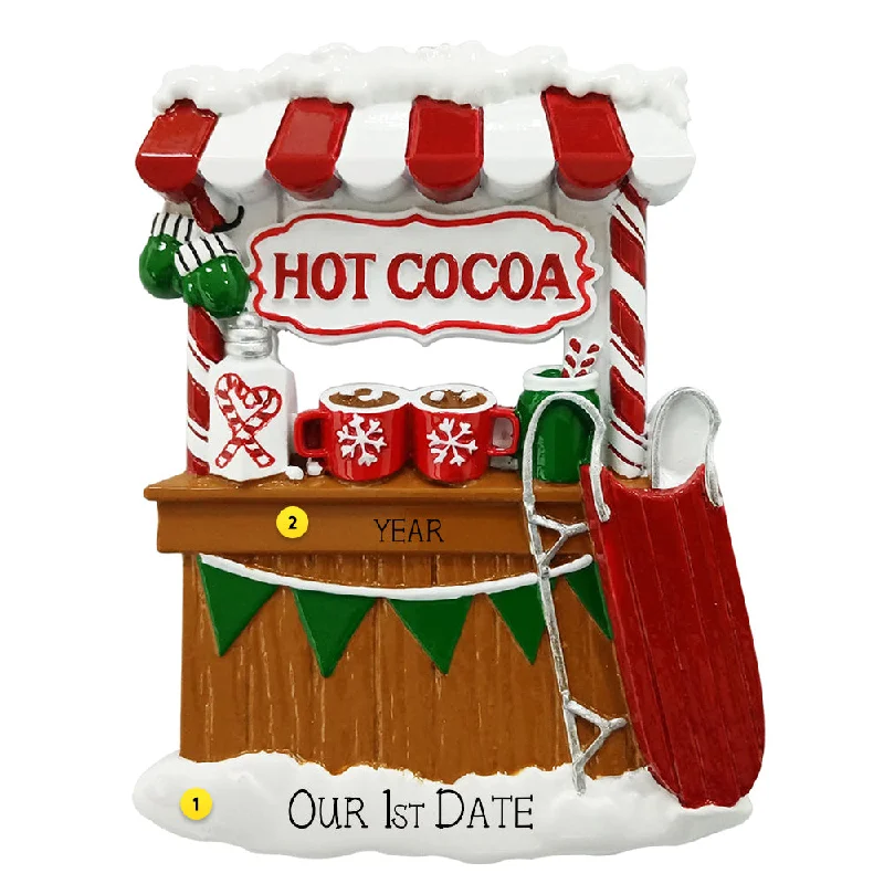 Personalized Festive Hot Cocoa Stand Ornament