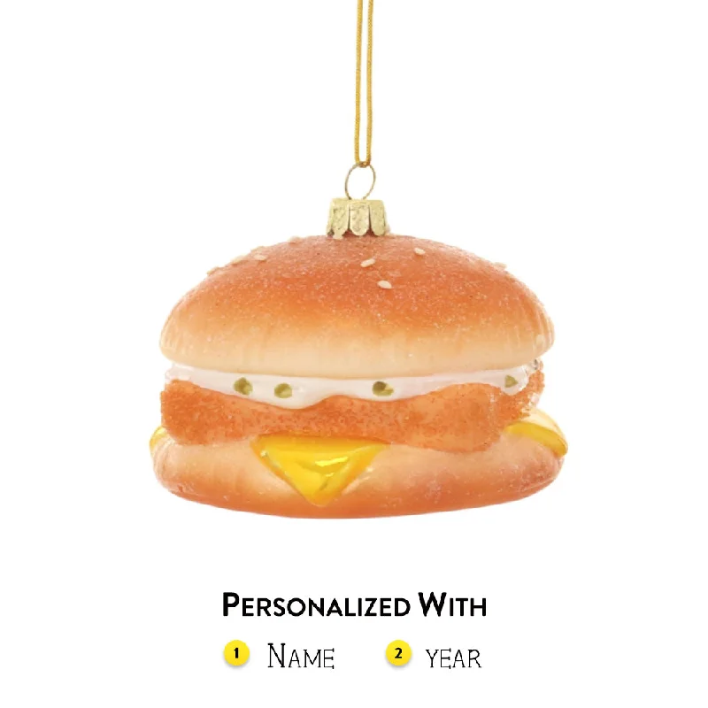 Personalized Fish Sandwich Ornament