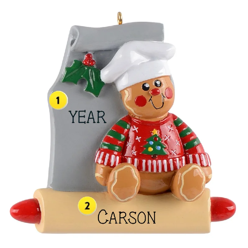 Personalized Gingerbread Baker Ornament