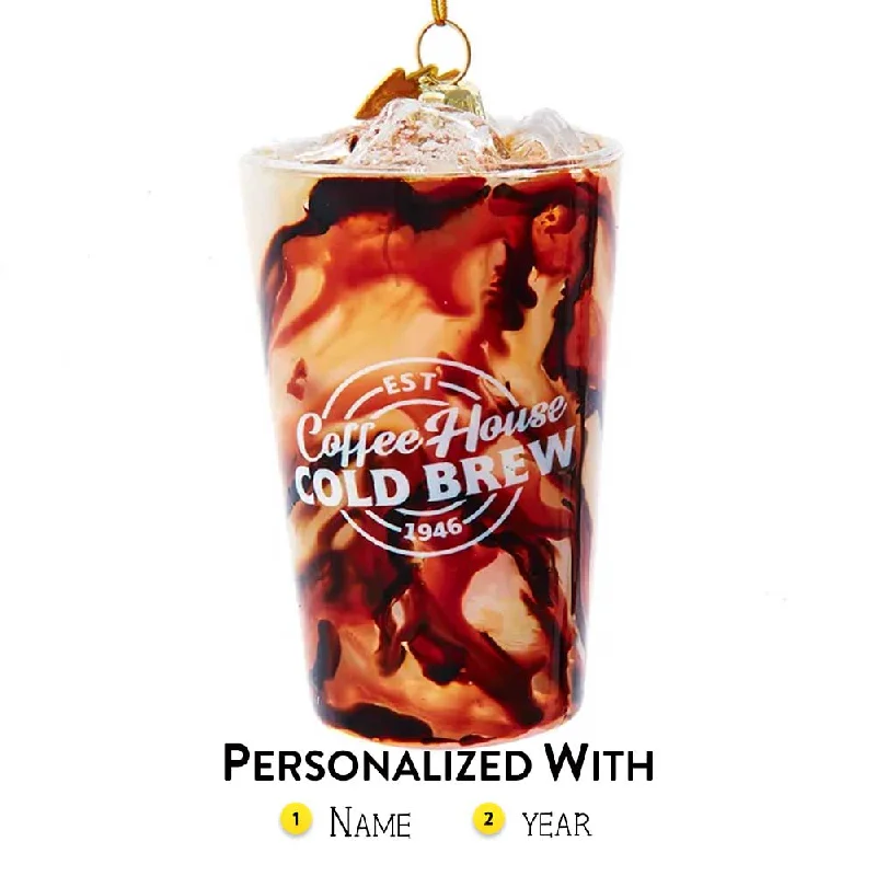 Personalized Cold Brew Coffee Ornament