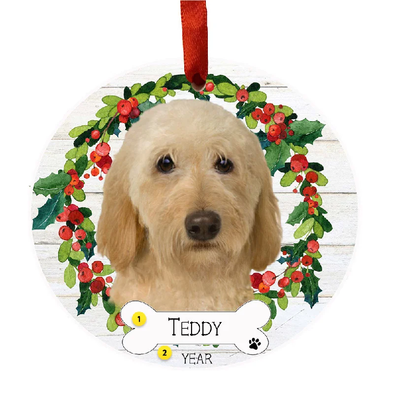 Personalized Labradoodle Ornament - Cream