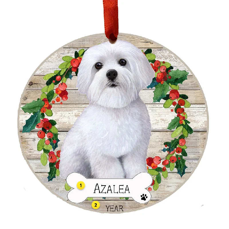 Personalized Maltese Ornament