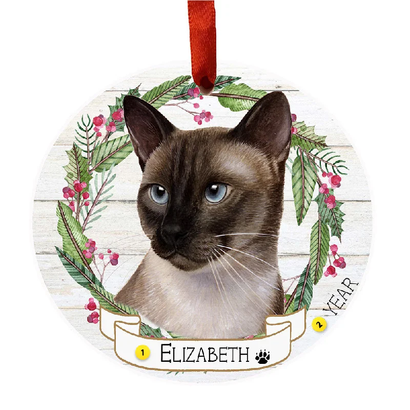 Personalized Siamese Cat Ornament